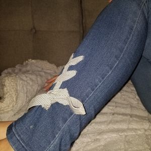 Free People lace up bottoms- HI RISE